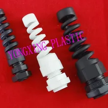 Гибкий кабель желез PG11 PG13.5 воды-доказательство разъем белый и черный цвет