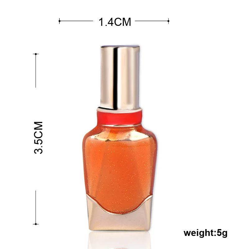 Blucome Creative Nail Polish Shape Brooch Gold Color Fashion Jewelry Pin Women Girl Backpack Clothing Coat Scarf Accessories Hot