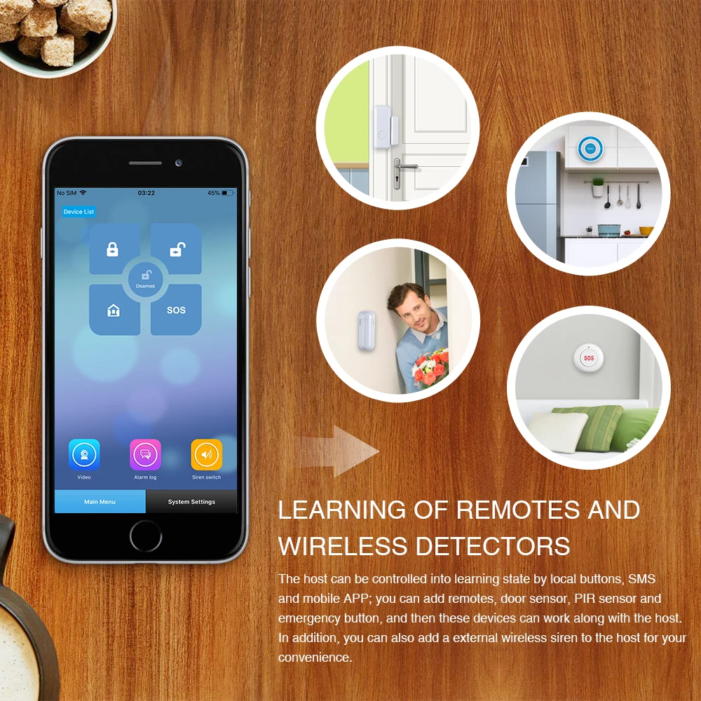 SANNCE Wireless Home Wi-Fi GSM GPRS Security Alarm System DIY Kit APP Control Motion Detector Sensor Burglar Alarm System Kits SANNCE Wireless Home Wi-Fi GSM GPRS Security Alarm System DIY Kit APP Control Motion Detector Sensor Burglar Alarm System Kits