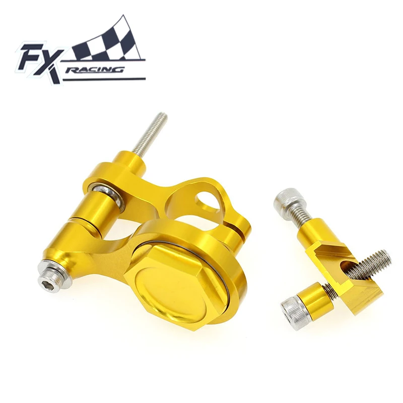 FXCNC Aluminum Motorcycle Steering Stabilizer Damper Mounting Bracket Support Kit For Yamaha YZF