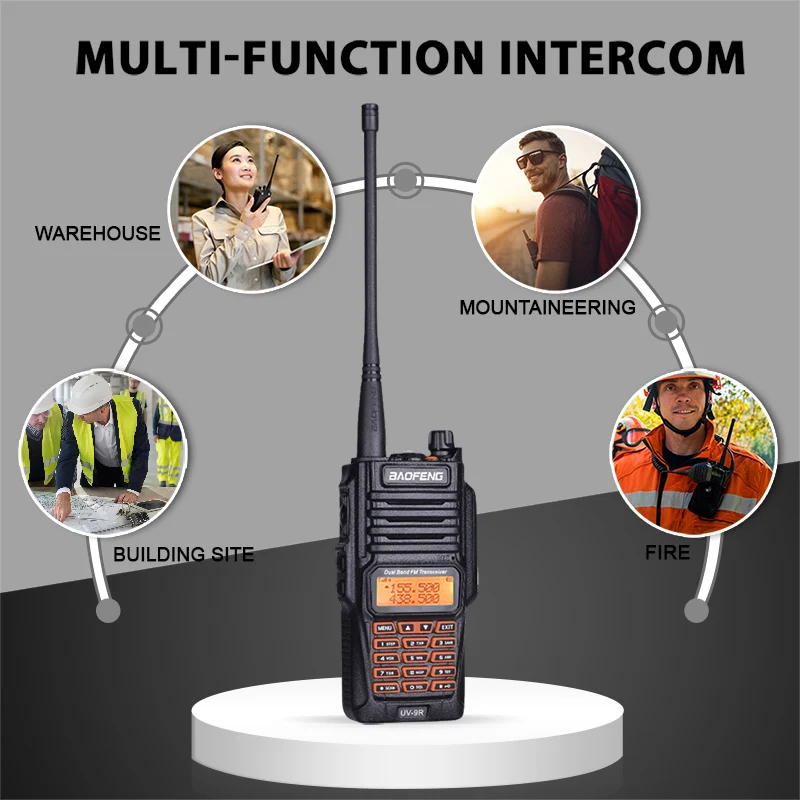Baofeng UV-9R Plus 8W High Power IP67 Waterproof Walkie Talkie 10km Handheld UV 9R Two Way Radio Ham CB Radio Communicador UV9R