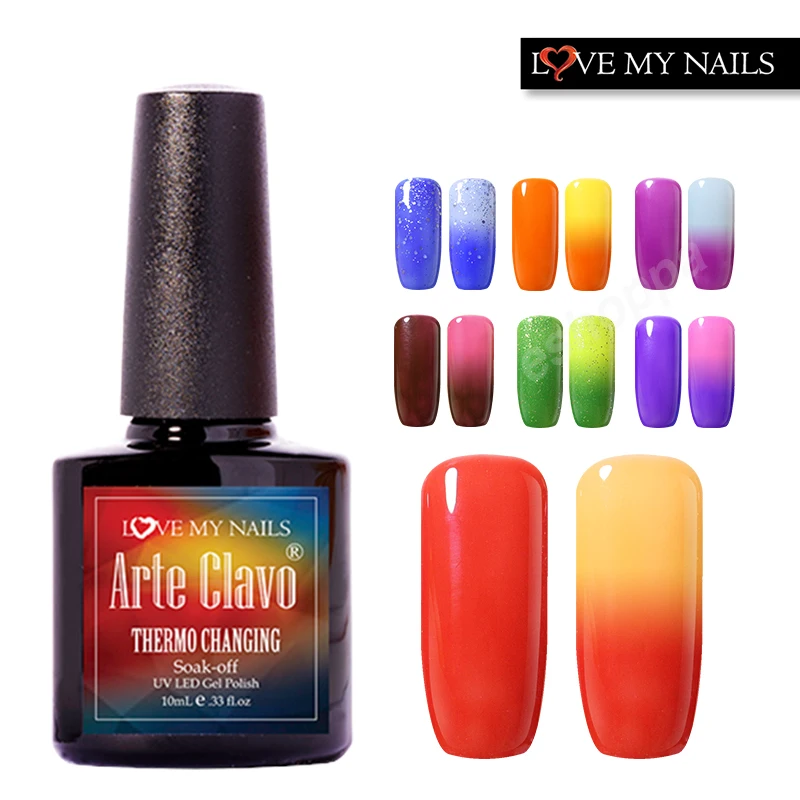 

Hot Sale Nail Gel Arte Clavo Any One Color Promotion Temperature Change Color UV Soak Off Nail Colored UV Gel Polish