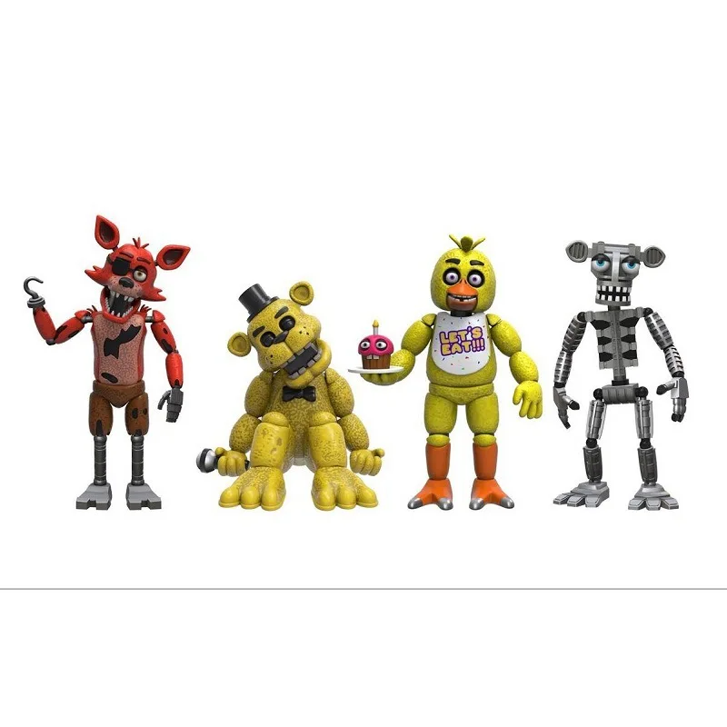 игрушки Five Nights At Freddy's 4 шт./компл. фигурку FNAF Бонни Фокси Фредди Fazbear медведь