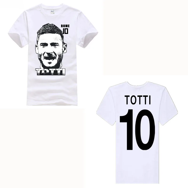 Totti 2018 футболка для футбола из хлопка мужчин с коротким рукавом брендовые Рубашки
