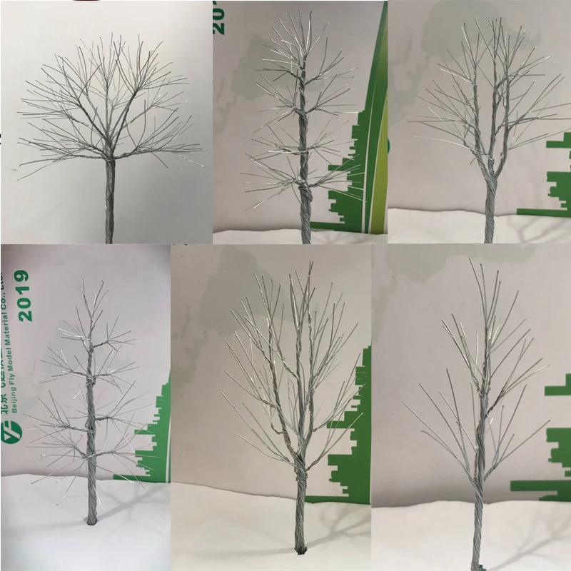 

6pcs 14cm Shun sheng model DIY sand table model wire tree arm mix style tree mini tree simulation tree