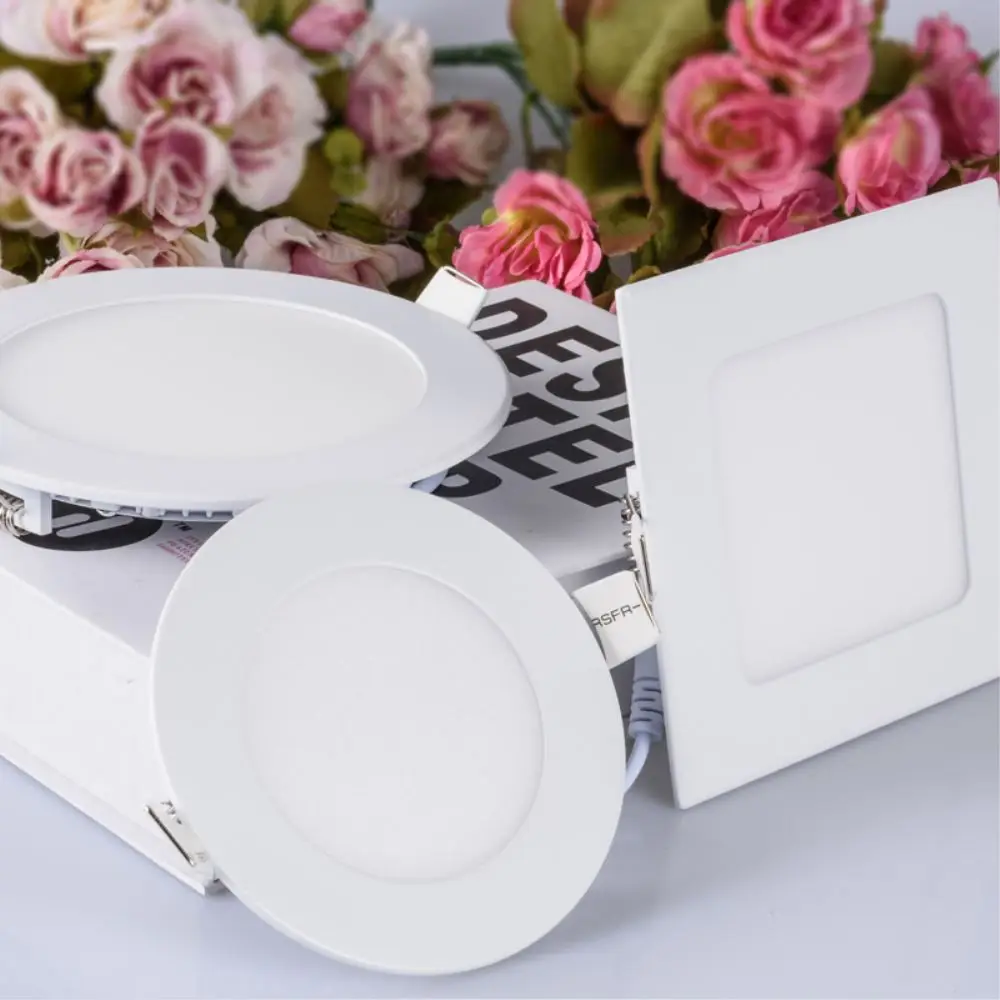 

Round/Square Panel Light Ultra Thin 3W LED Downlight Indoor Spot Lighting Living room Kitchen Bathroom Recessed Ceiling Lamp