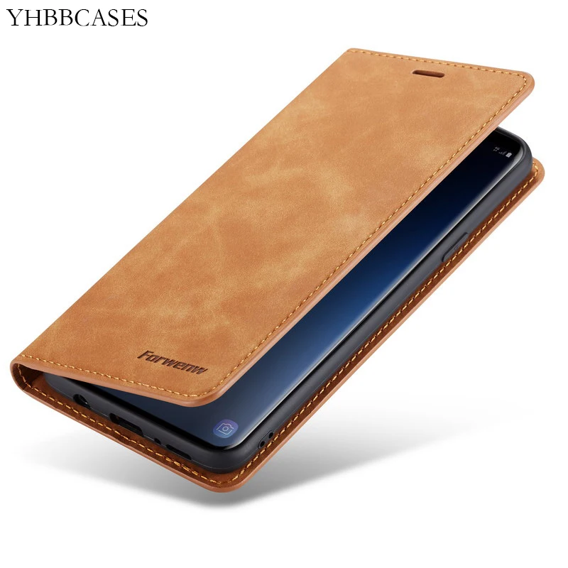 Роскошный кожаный чехол с откидной крышкой для samsung Note 9 Чехлы винтажный кошелек для карт чехол-книжка с кошельком для телефона чехол для samsung Galaxy S8 S9 плюс Чехол