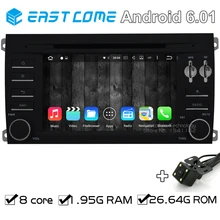 Octa Core 8 Core Android 6.0 Car DVD Player For Porsche Cayenne 2003 2004 2005 2006 2007 2008 2009 2010 With Rear View Camera