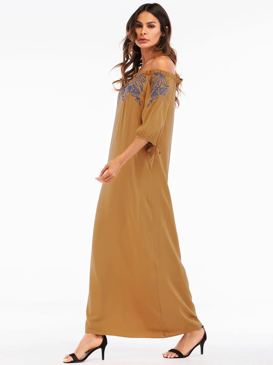 Сексуальное Moslim abaya 2019 Новое Стильное длинное мусульманское платье с открытыми
