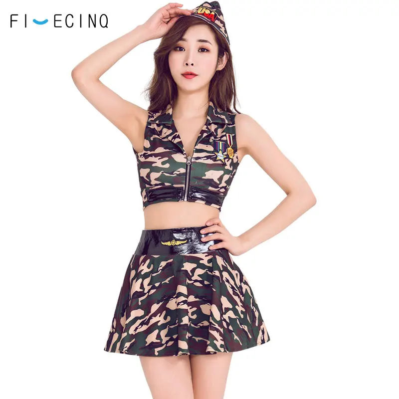 

Camouflage Skirt Woman Girl Cosplay Costume Adult Kawaii Fancy Uniform Set Halloween Performance Short Dress Festival Party Suit