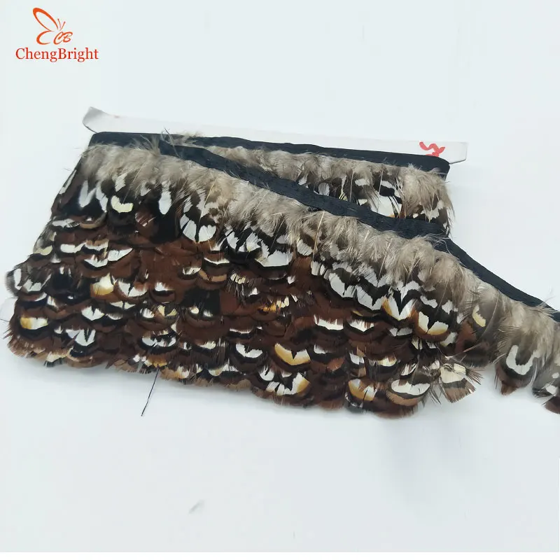 ChengBright Высокое качество 10 ярдов натуральный фазан перо лента перья отделка Одежда с бахромой аксессуары для свадьбы