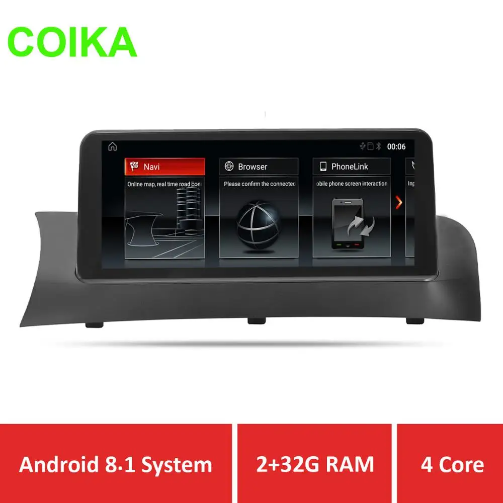 

COIKA 10.25" Android 8.1 System Car Multimedia Player For BMW X3 F25 X4 F26 GPS Navi Touch Screen BT Phonelink SWC USB 2+32G RAM