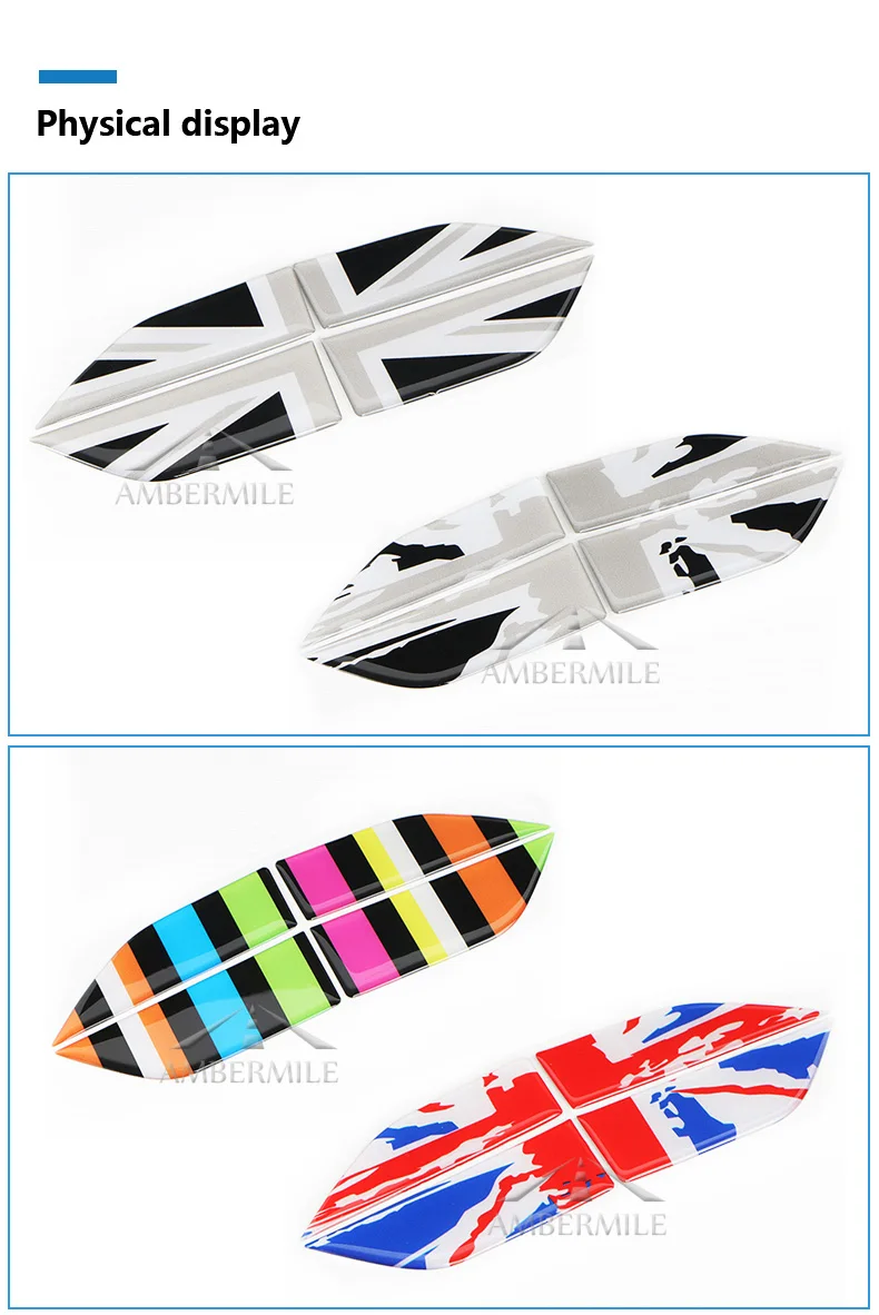 Car Side Plate Fender Stickers Section Decals Covers Decoration for Mini Cooper Countryman F60 Accessories Car Styling (3)