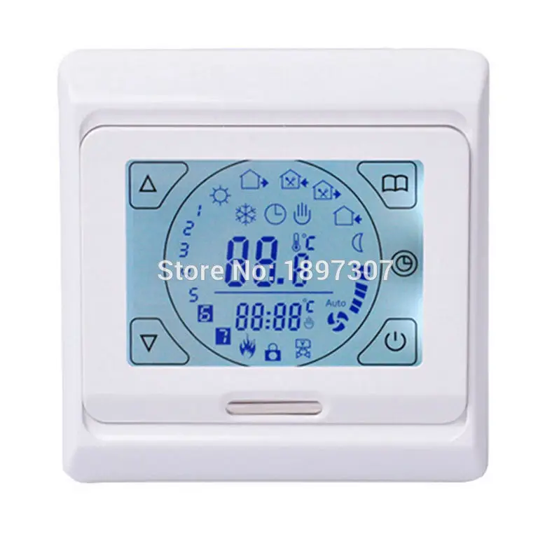 Термостат для теплого пола M9(E91) 16 А с сенсорным экраном и датчиком 3 м|thermostat with