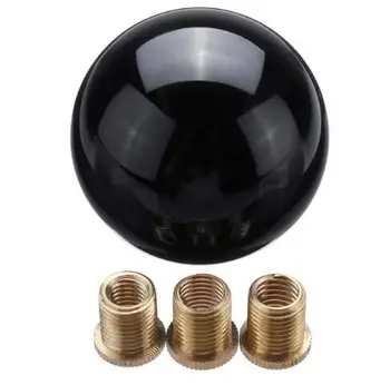 

Universal Black Round Ball Car Gear Shift Knob Shifter Lever Heavy Weighted Metal Knob
