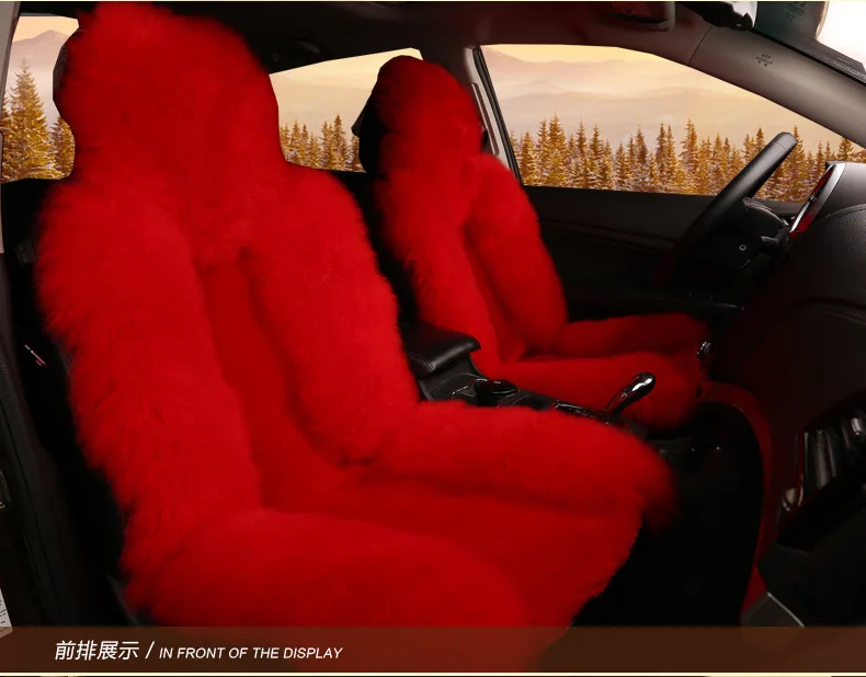 Car Seat Covers Winter Chair Warm Automobiles Seats Cover Faux Wool Auto Car-styling Goods For Lada Cars-Women Fur Accessories