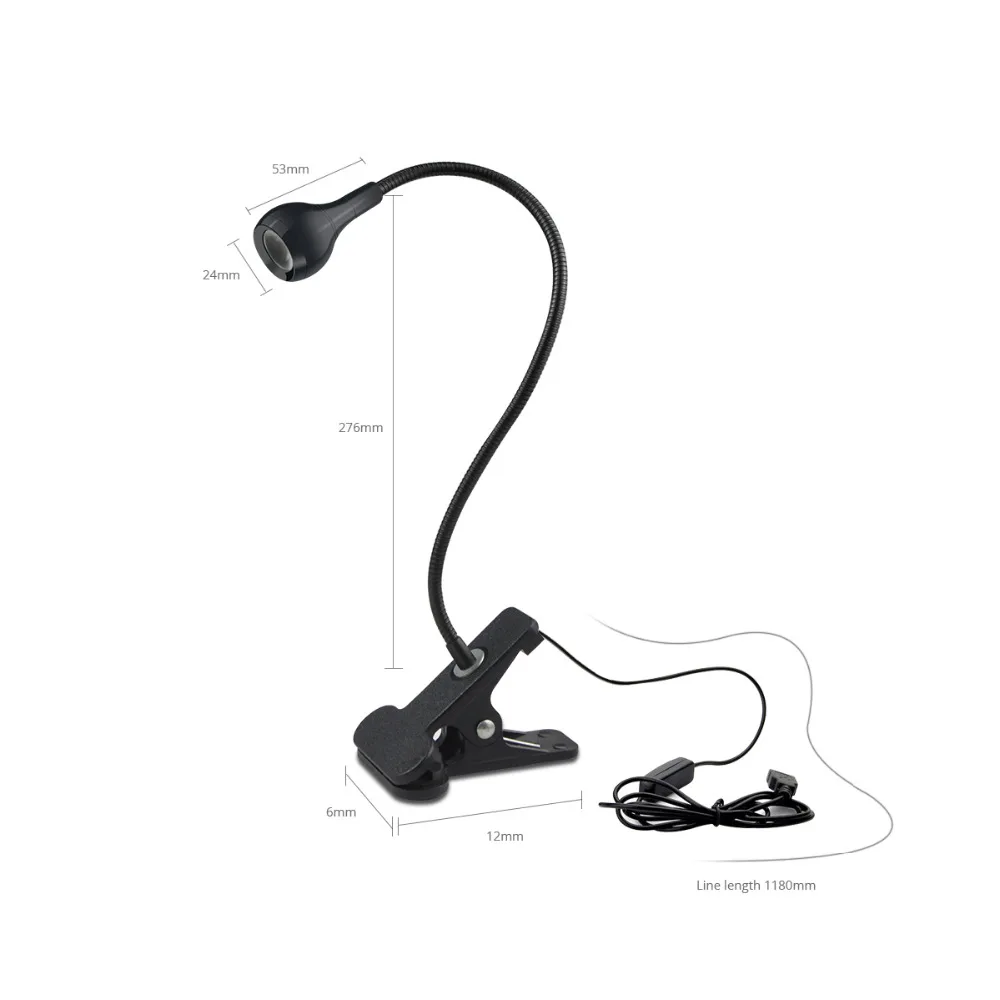  USB Desk lamp Flexible LED Table lamp Bed Study Reading Book lights With Holder Clip 360 degree Ben
