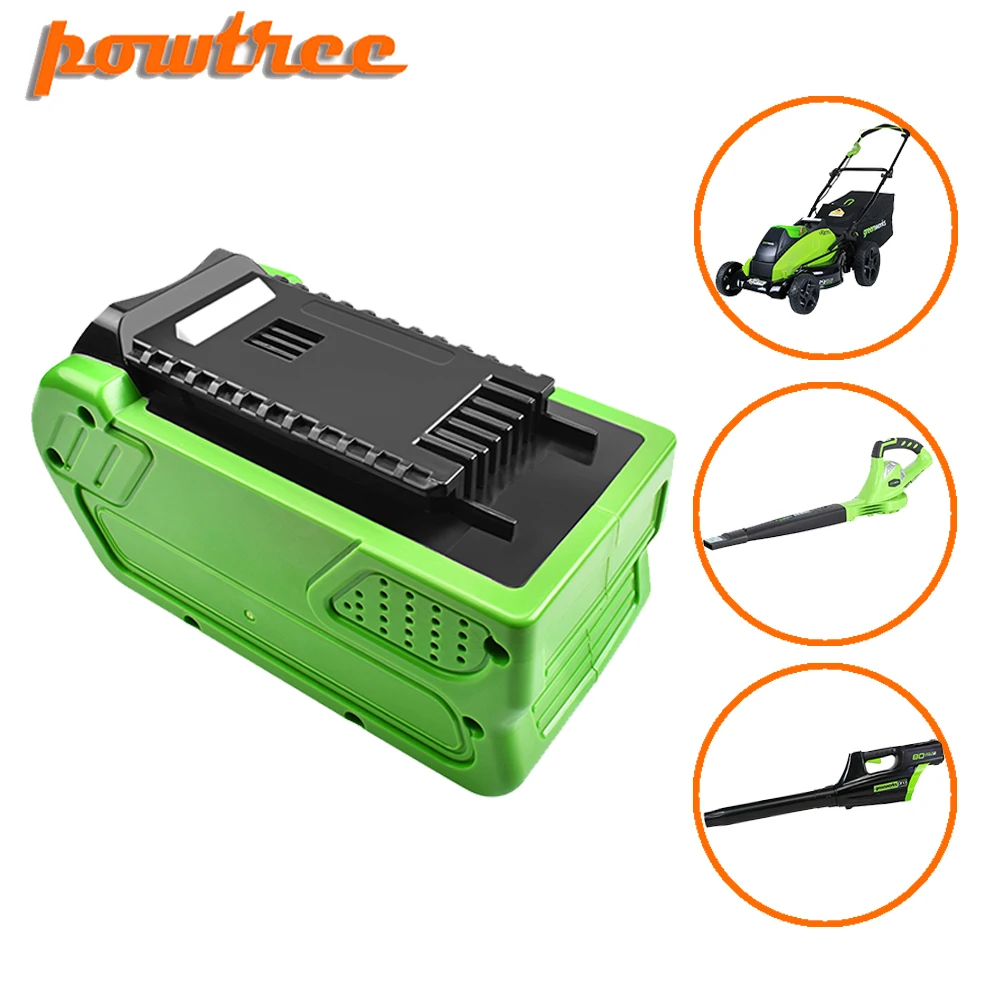 Powtree 40V 6000mAh перезаряжаемая сменная батарея для Creabest 40V 200W GreenWorks 29462 29472 22272 G-MAX GMAX L30