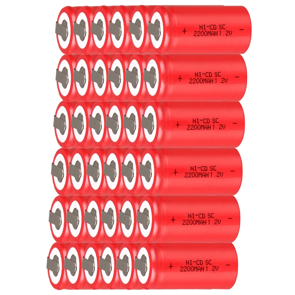 

Lowest price 36 piece SC battery 1.2v batteries rechargeable 2200mAh nicd battery for power tools akkumulator