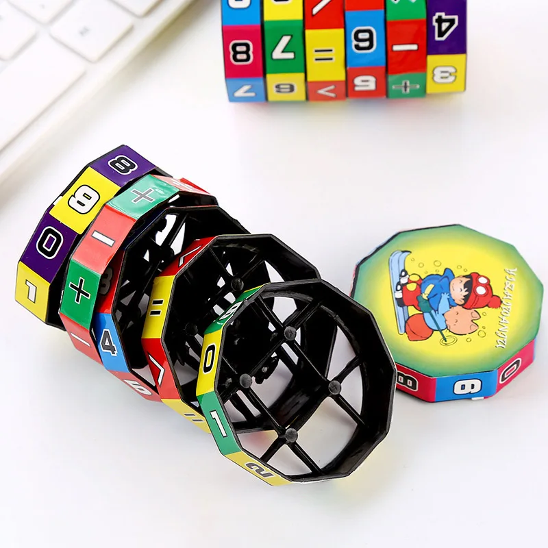 New Children Kids Mathematics Numbers Magic Cube Toy Slide Puzzles