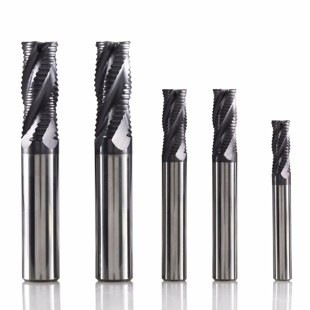 

ZCC.CT roughing end mill GM-4W solid tungsten carbide 4 flutes cnc milling cutter cutting tools for metal roughing milling HRC45