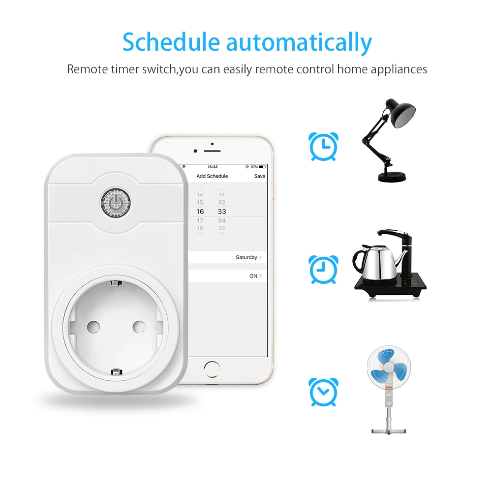 NTONPOWER Wifi розетка умная ЕС с приложением дистанционное управление таймер