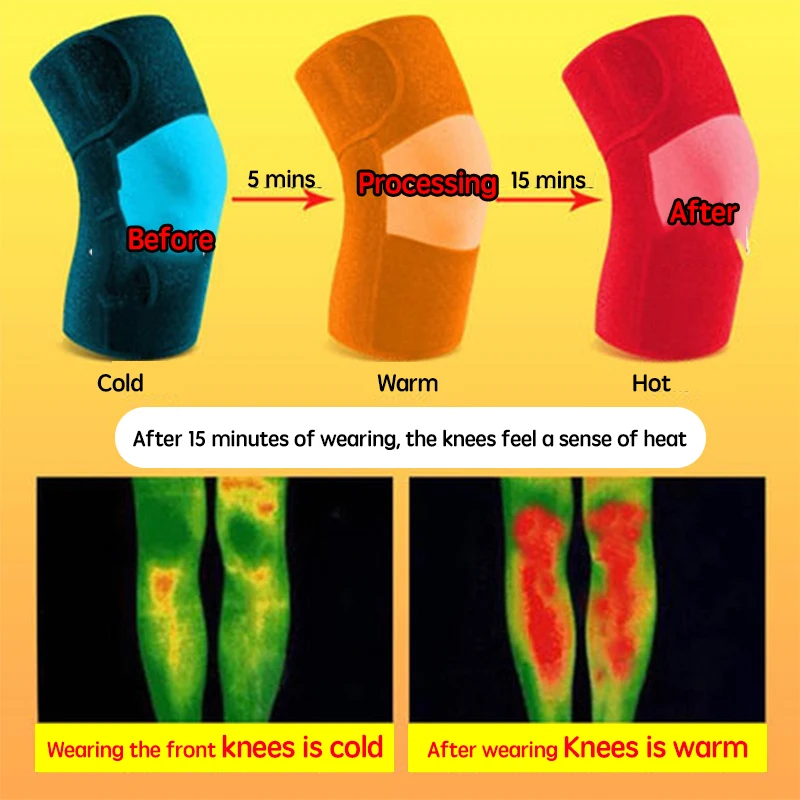 Самонагревающийся браслет теплые наколенники магнит для магнетической терапии, удобные дышащие наколенники и поддержка кусок