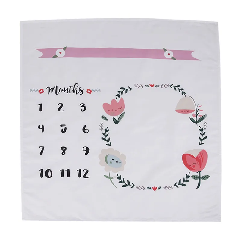 

100x100cm Baby Blanket Newborn Swaddle Wrap Baby Bath Towels Blankets Flower Printed Cute Soft Baby Photography Props Blanket