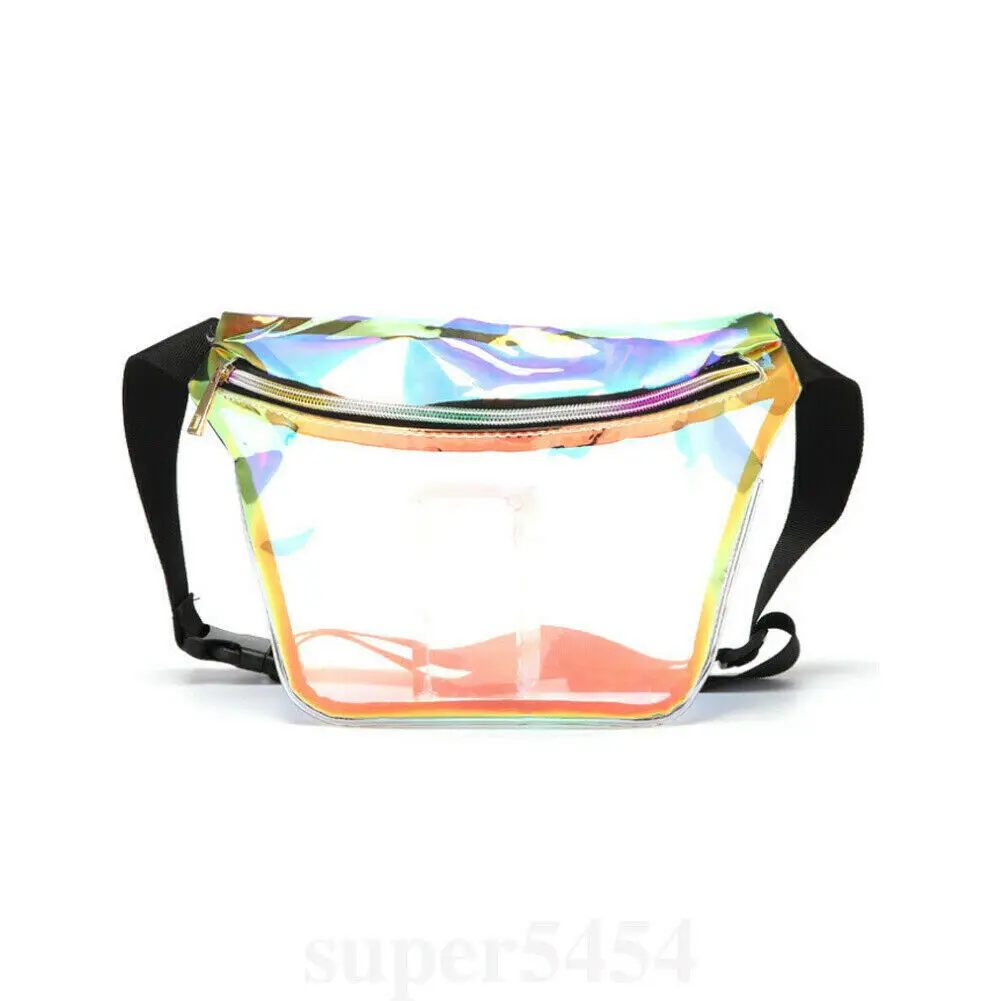

2019 The Newest Fashion Bags Suit Many Occasion Holographic Waist Bag Women Laser Fanny Pack Purse Transparent Hip Belt Pouch