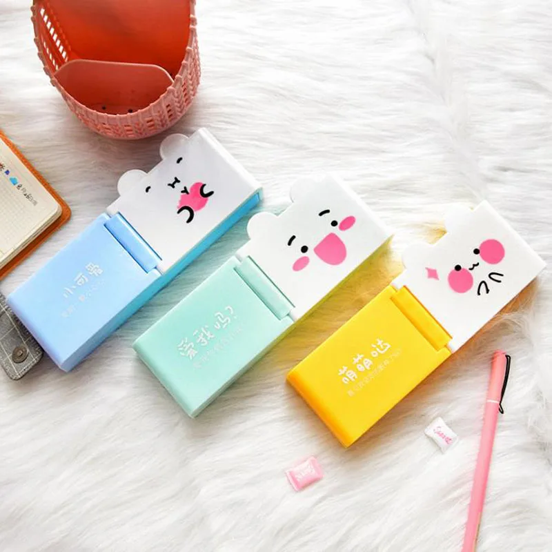 

1 Pcs Kawai Cartoon Multi-function Pencil Case Rabbit Escolar School Pencil Box Estojo Escolar For Girls Boy Gift Stationery