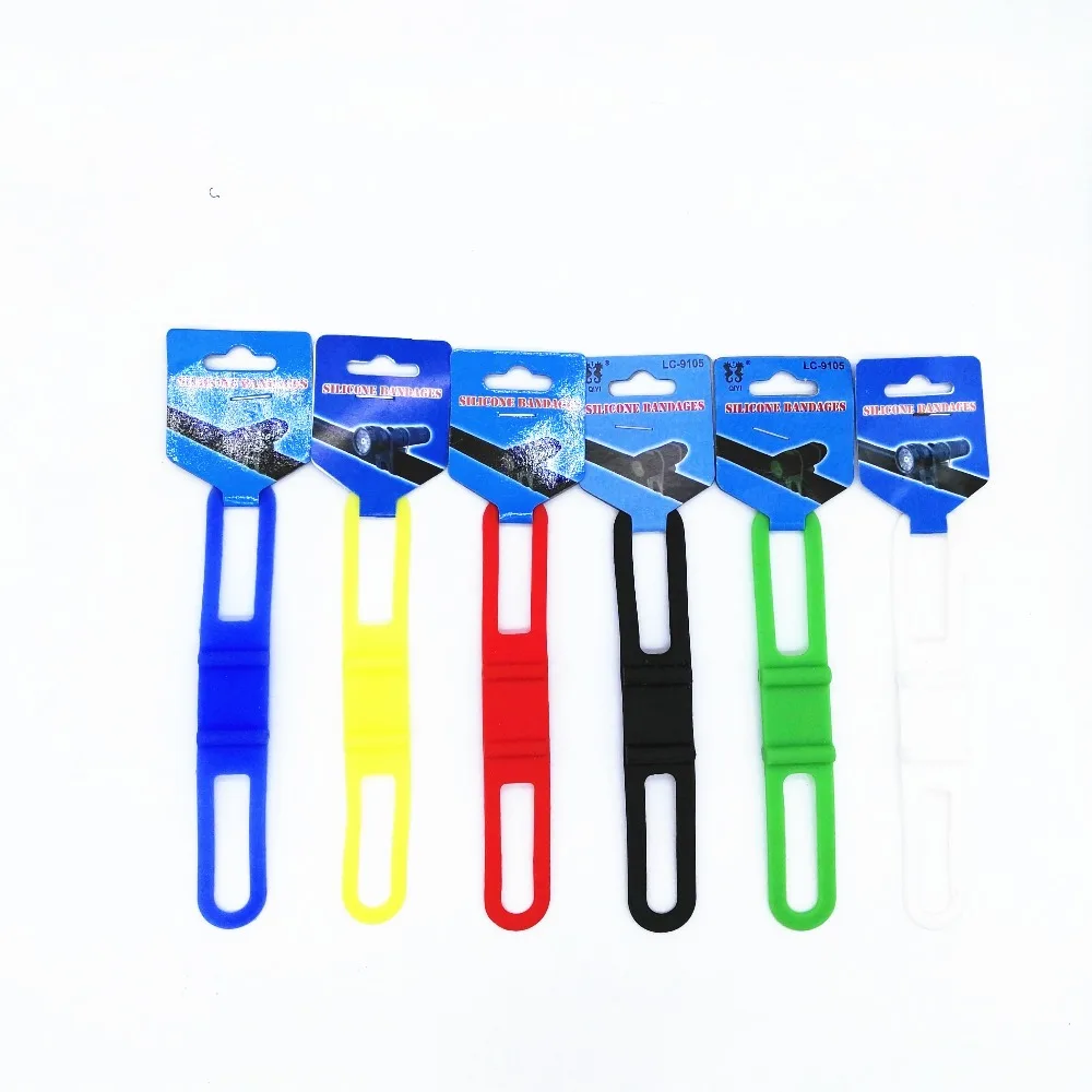 Perfect 1pcs Bicycle Cycling Silicone Elastic Strap Bandage light lamp Mount Holder Free Shipping 0