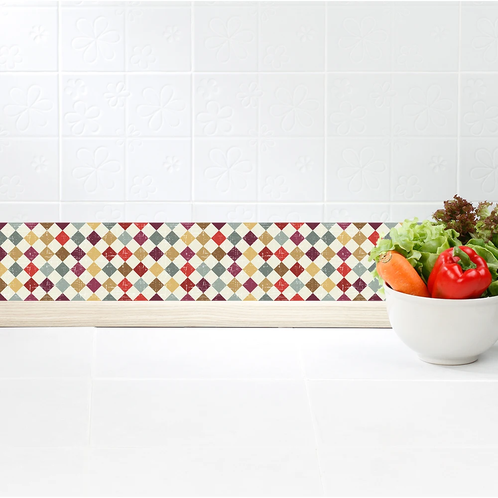 Funlife самоклеющиеся мозаичные обои границы, декоративные настенные границы водонепроницаемые для ванной комнаты кухни, современные домашние настенные наклейки