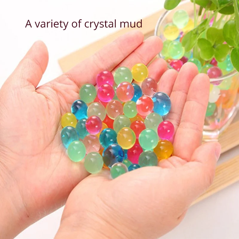 

1000Pcs Crystal Mud Hydrogel Crystal Soil Outdoor Water Beads vase Soil Grow Magic Balls Kid's Toy Home Decoration