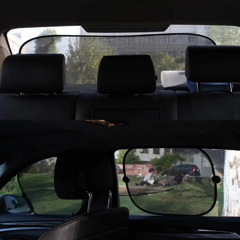 

5Pcs/Set Black Pinstripe Mesh Car Sun Visor Shield Front/Back/Side Window Screen Windshield Sunshade Sunvisor Car-covers