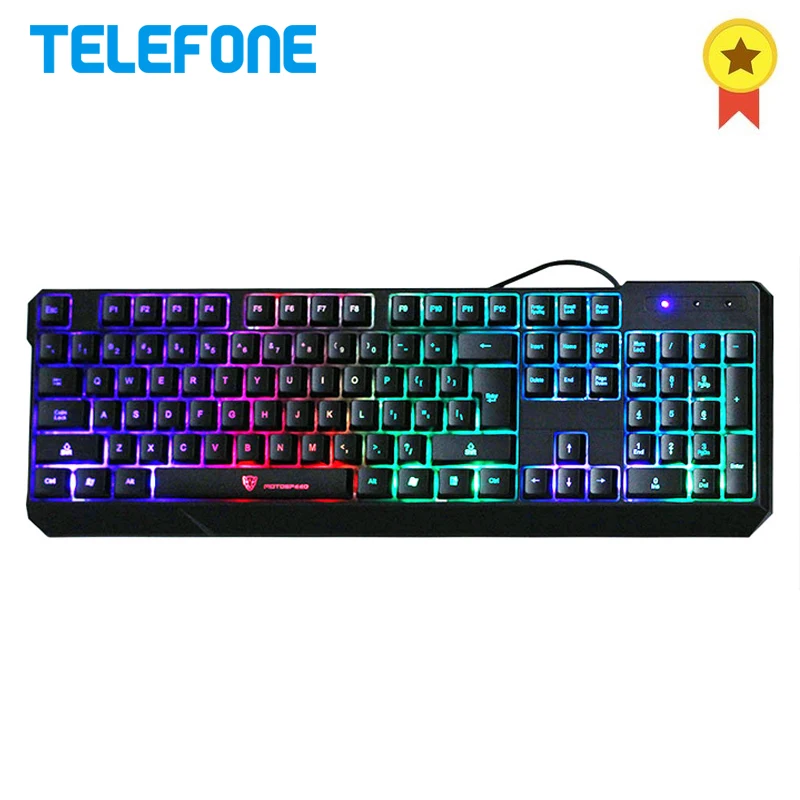 

MotoSpeed K70L Gaming Keyboard USB Wired 7 Color Backlight Ergonomic Design for Pro Gamers Support Windows XP 2000 Vista Mac