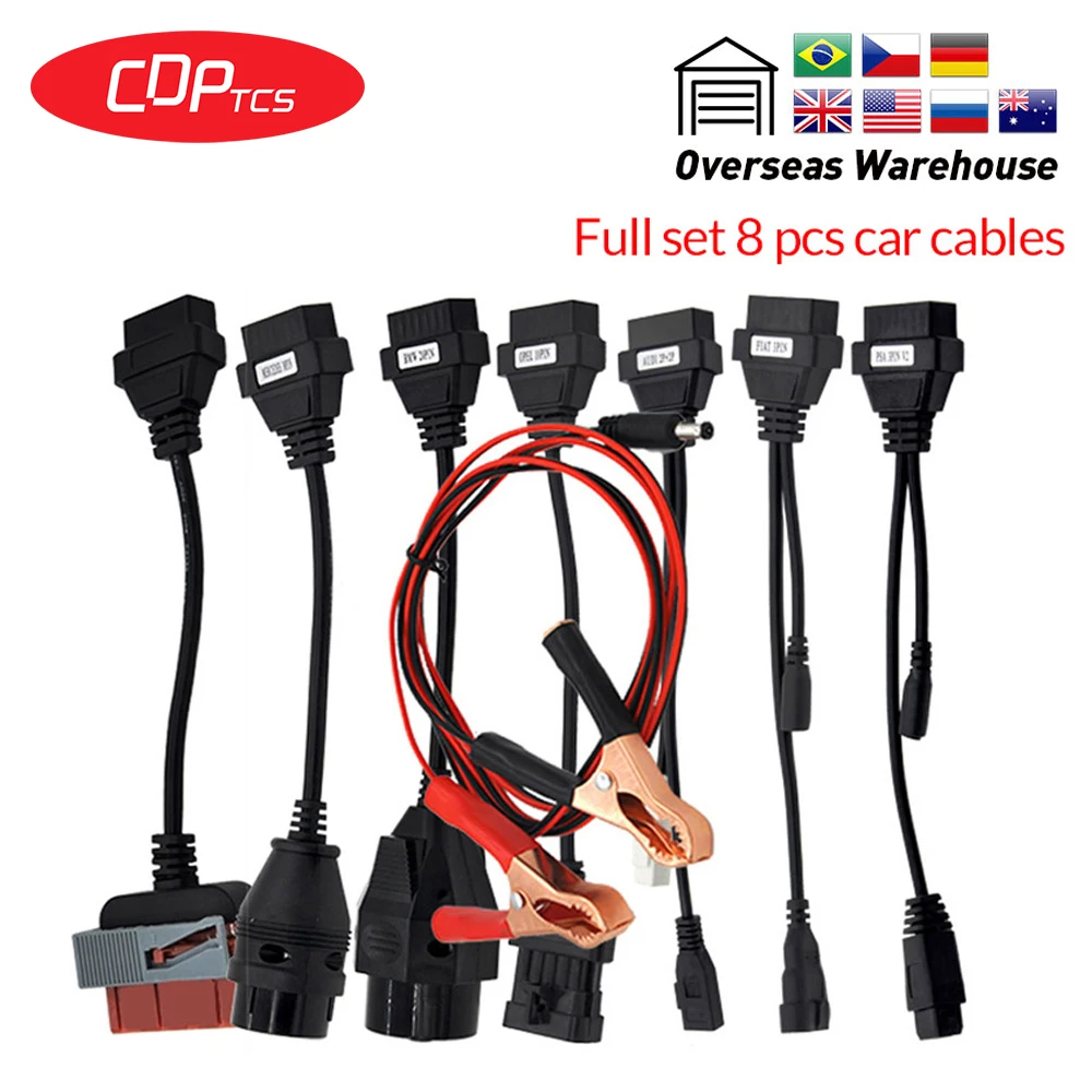 Диагностические кабели OBD2 CDP для автомобилей/грузовиков с полным набором 8