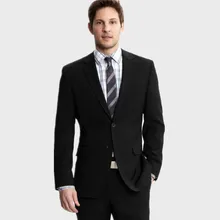high-grade black wool blended groom suits tuxedos fashion men suits tailor made wedding groomsman suits tuxedos(jacket+pants)