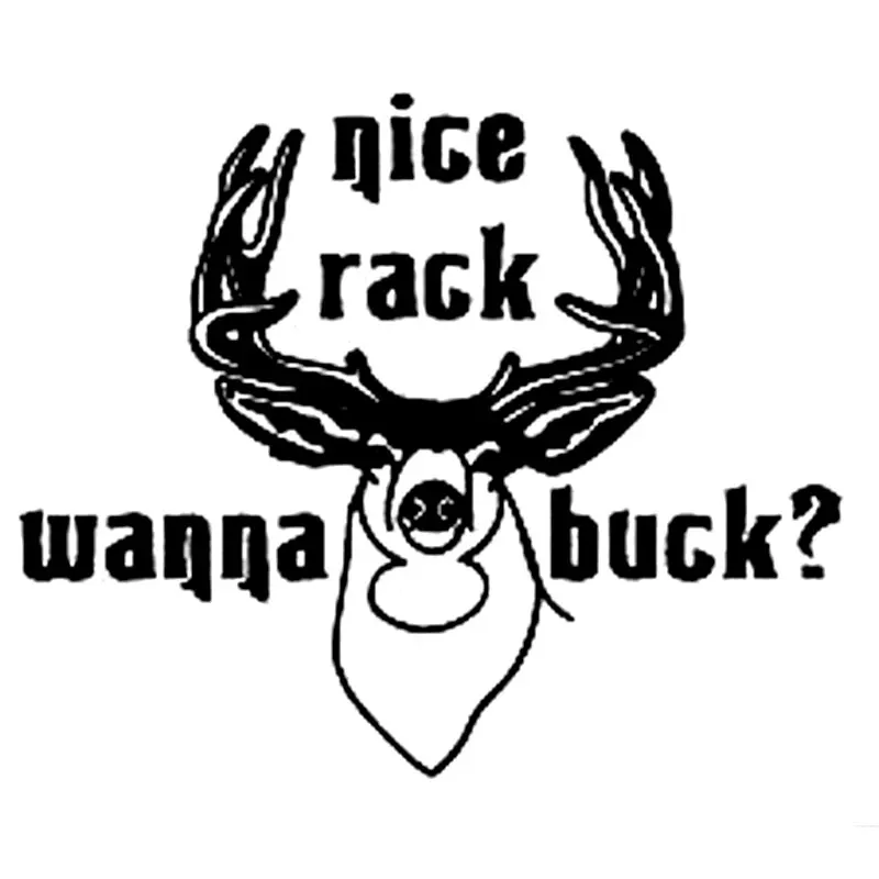 

15.1CM*12.7CM Nice Rack White Decal Hunting Car Vinyl Sticker Hunting Funny Decal Decoration Car Styling Black Silver C8-0216
