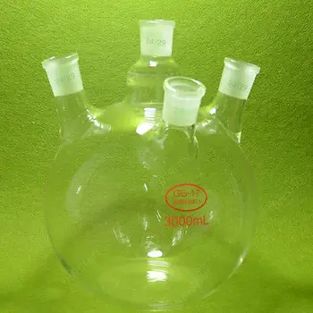 

3000ML(3L),24/29 Ground Joint,4-Neck Plat Bottom Flask,Laboratory Glassware