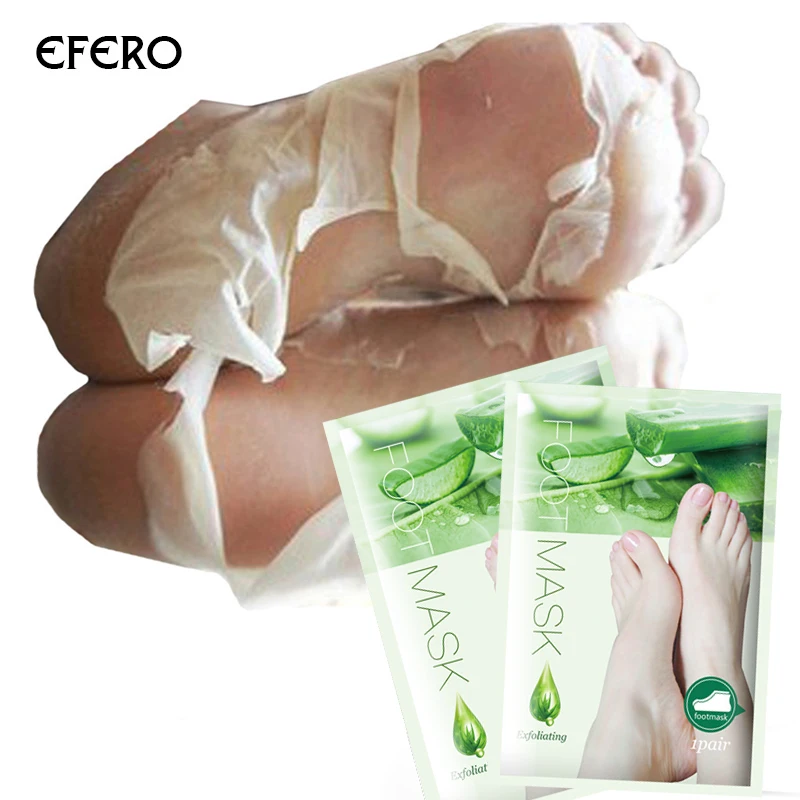 

EFERO 3pair=6pcs Aloe Peeling Feet Mask Exfoliating Scrub Pedicure Spa Socks Remove Dead Skin Cuticles Foot Peel Mask for Legs