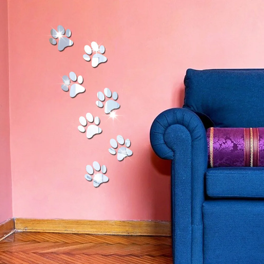 7 шт собака отпечаток украшение дома комнаты искусство 3D DIY наклейки на стену наклейки на стене обои Decoracion Hogar наклейки на стену