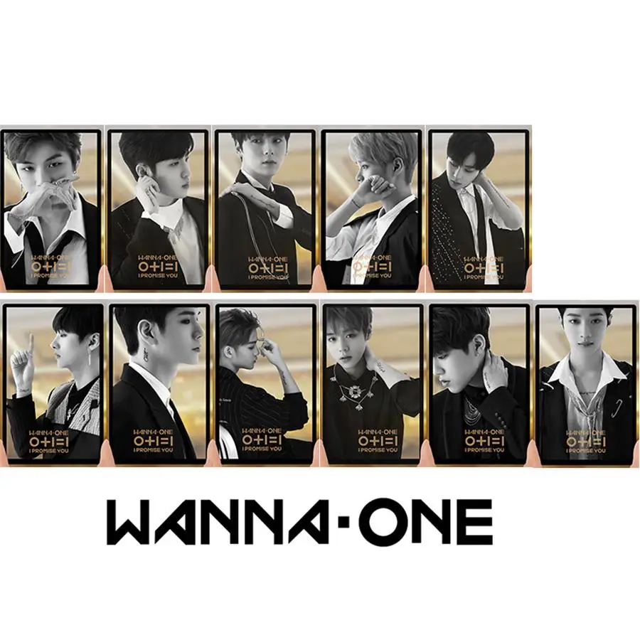 

K-pop WANNA ONE I Promise You Album PVC Photo Card Transparent Self Made Photocard Picture 1pc