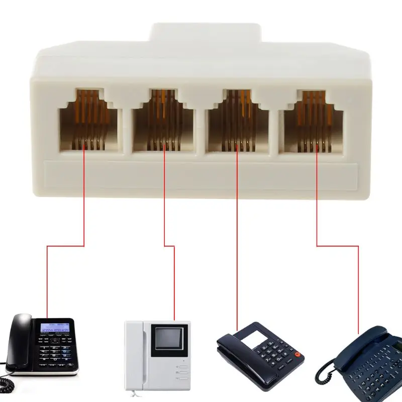 1 шт RJ11 сплиттер 3 Way адаптер 1 м до 4 F RJ-11 6P4C Джек Splitter