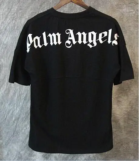 

High quality Summer Top Fashion Stylist Palm Angels women/men's 100% cotton O-Neck batwing sleeve printing short sleeve T-shirt