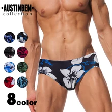 Новые Сексуальные мужские купальные брюки мужские плавки взрывной дизайн печатный пляжный купальник спа купальный костюм 21809