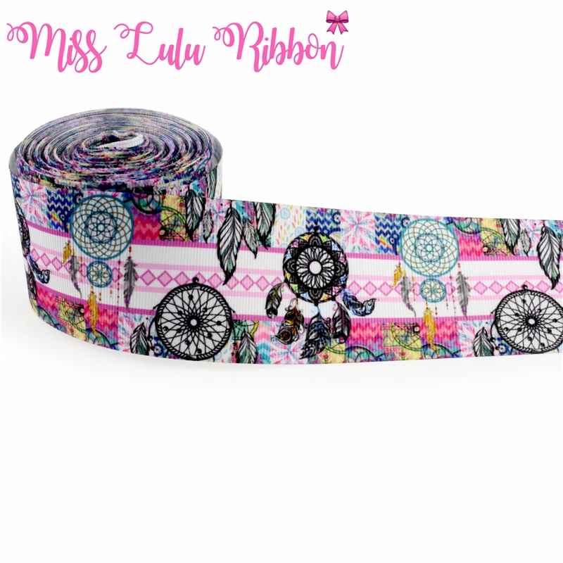 2&quot 50mm Dreamcatcher Printed Grosgrain Ribbon Gift Accessories Christmas Tree Decoration DIY hair bow ribbon 10 yards/pack | Дом и сад