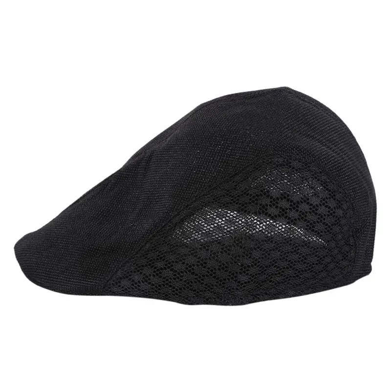 Новая мода для вождения Модные мужские козырьки плоская кепка шляпа Newsboy стиль полые крутые кепки