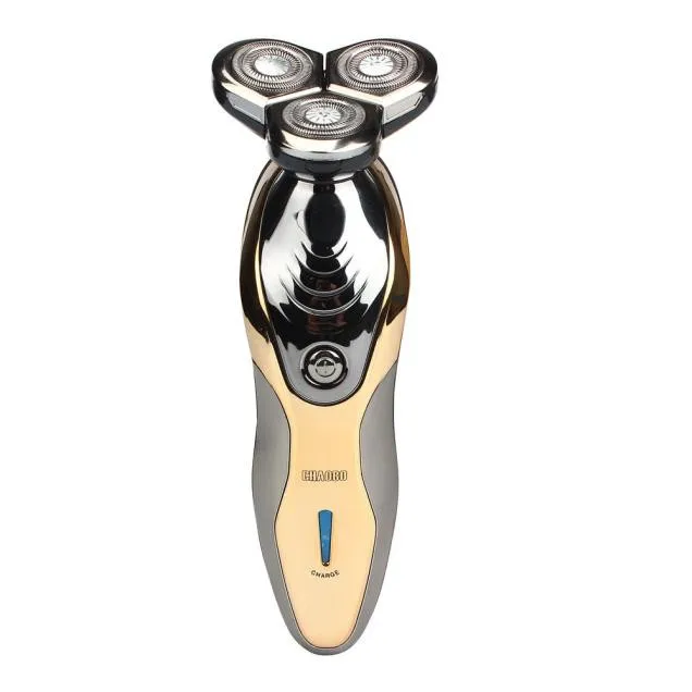 New High Quality Men's Electric Shaver Gold 3D Rotary Rechargeable