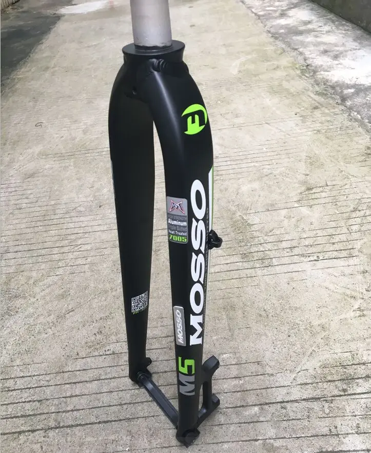 M5 Matte Black-Green Вилка Mosso M6 M5 M5E M5EV M3 MTB Велосипедная вилка подходит для 26 27,5 29er шоссейная Велосипедная вилка v тормоза передние вилки конусная глянцевая/матовая - Цвет: M5 Matte Black-Green