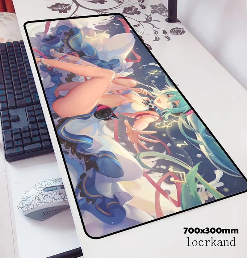 Аниме Коврик для мыши 70x30 см игровой коврик 3d офисный notbook Настольный милый padmouse